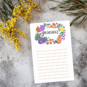 Einkaufsliste für Obst und Gemüse Post-it Klebezettel