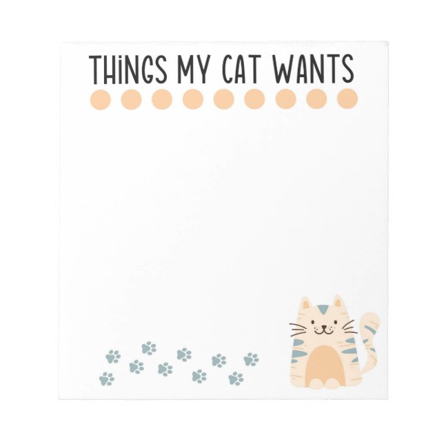 Einkaufsliste - Katzenliebhaber Notizblock (Vorderseite)