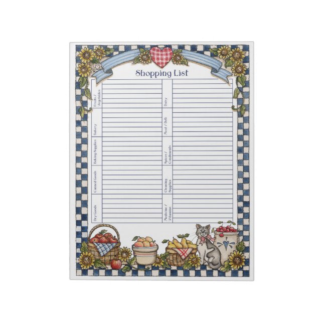 Einkaufsliste Notizblock (Rotiert)