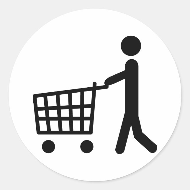 Einkaufslogo Runder Aufkleber (Vorderseite)