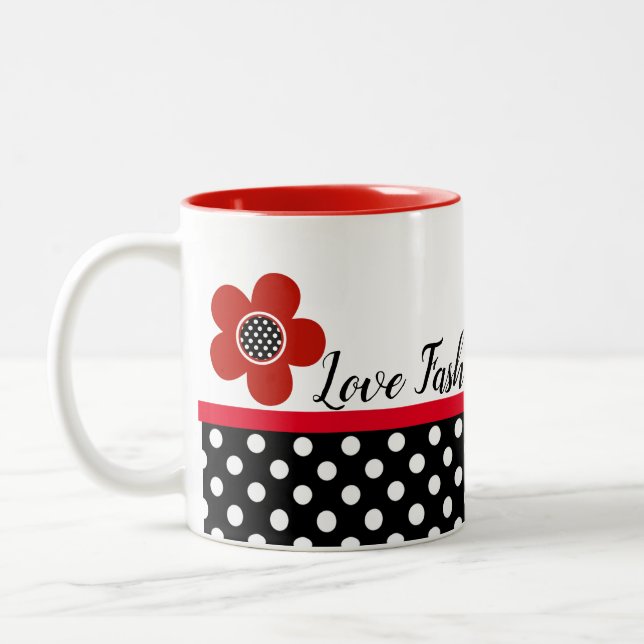 EINKAUFSQUEEN ZWEIFARBIGE TASSE (Links)