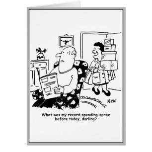 Einkaufsreise. Ausgaben. Überausgaben in den Gesch