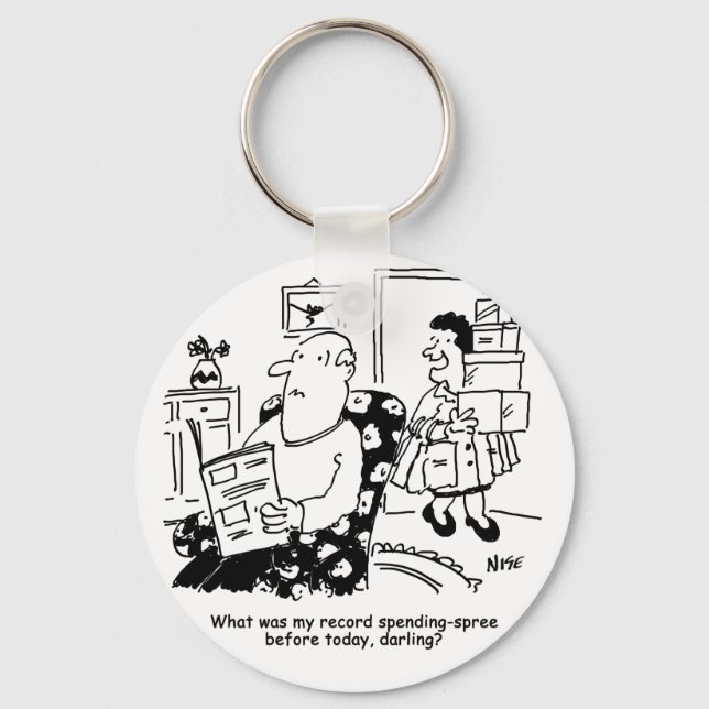 Einkaufsreise. Ausgaben. Überausgaben in den Gesch Schlüsselanhänger (Vorderseite)