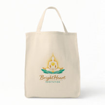 Einkaufstasche mit Brightheart-Meditationslogo