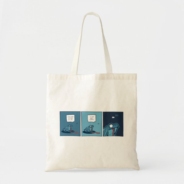 Einkaufstasche mit Frosch und Spider Comic (Vorne)