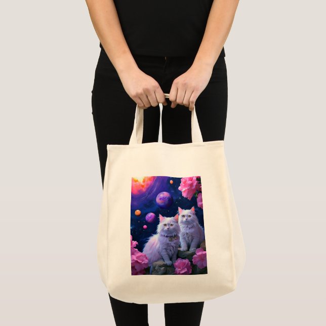 Einkaufstasche mit Katzenillustration (Vorderseite (Produkt))