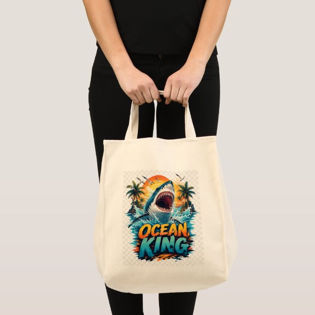 Einkaufstasche Ocean King – Wilder Hai & Ambia (Vorderseite (Produkt))