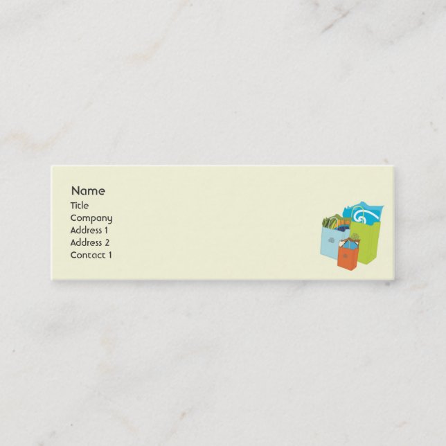 Einkaufstaschen - dünn mini visitenkarte (Vorderseite)