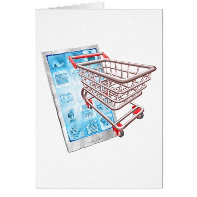 Einkaufstelefon-APP-Konzept (Vorne)