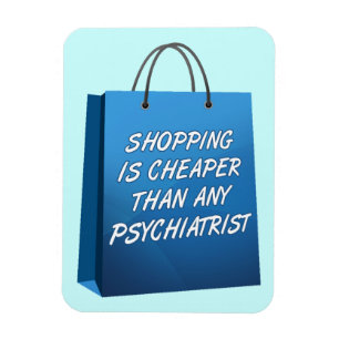 Einkaufstherapie lustiger erstklassiger Flexi Magnet