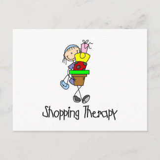 Einkaufstherapie Postkarte