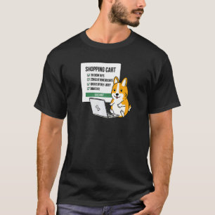 Einkaufswagen Corgi Hund Premium T-Shirt