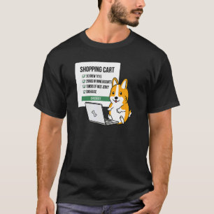 Einkaufswagen Corgi Hund T-Shirt