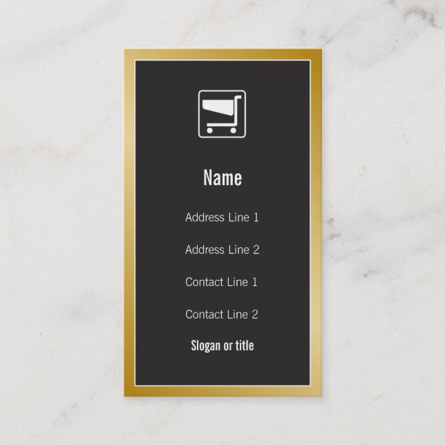Einkaufswagen-Ikonen-Visitenkarte Visitenkarte (Vorderseite)