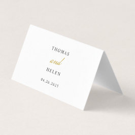 Einklappkarte für die Hochzeitstelle der Tischnumm