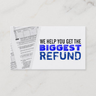 Einkommenssteuer-Visitenkarten Visitenkarte