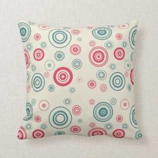 Einkreisendes Rot u. Türkis - moderne Kissen