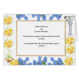 Einladbare Eintrittskarte für Hochzeiten auf 4 Sei