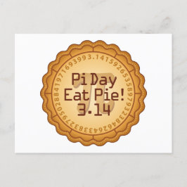 Einladen Ihrer Freunde, Pi Day Party Postkarte