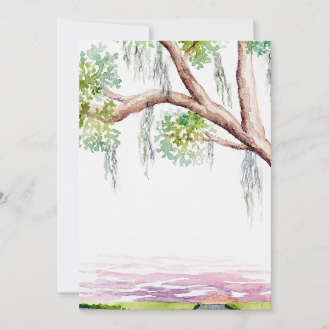 Einladen oder Save the Date Niedrigland Einladung (Vorderseite)