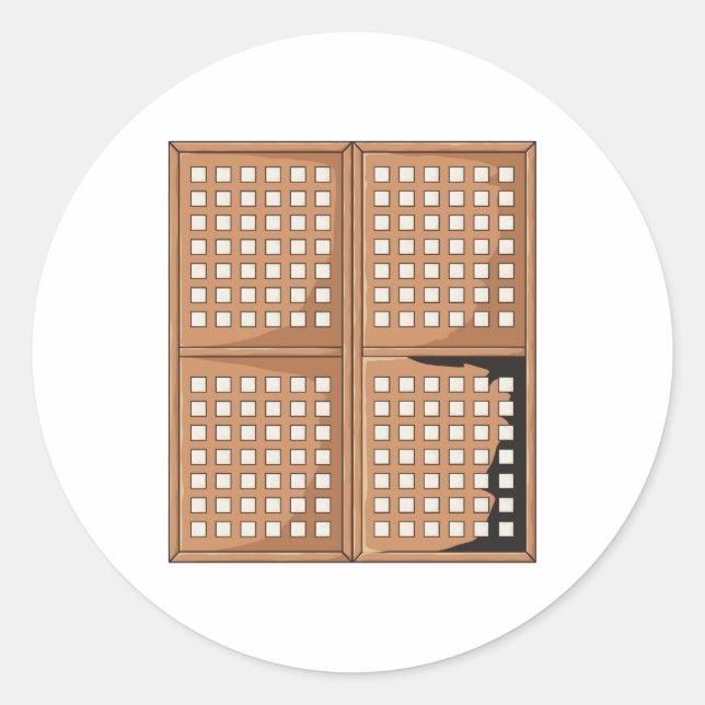 Einladende Fenster für die antike Capiz-Muschel Runder Aufkleber (Vorderseite)