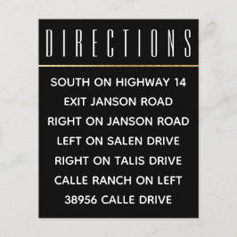 Einladende Hochzeitkarte Elegant Gold und Schwarz