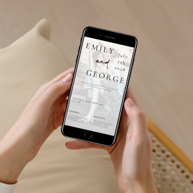 Einladende Hochzeitsvorlage mit Foto Einladung (Von Creator hochgeladen)