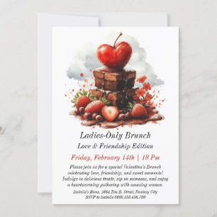 Einladende Ladys-Only Valentine-Brunch-Einladung Einladung