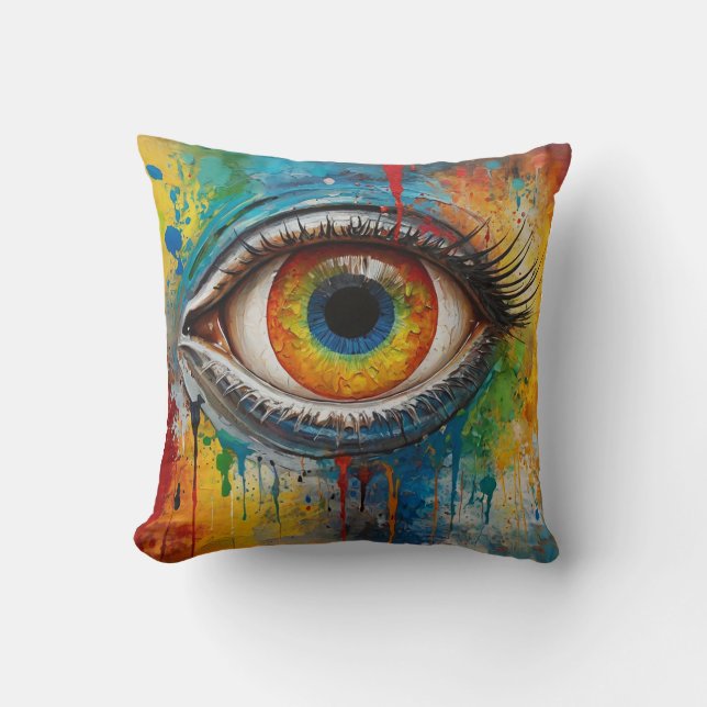 einladendes Auge Kissen (Vorderseite)
