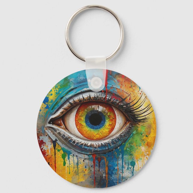 einladendes Auge Schlüsselanhänger (Vorderseite)