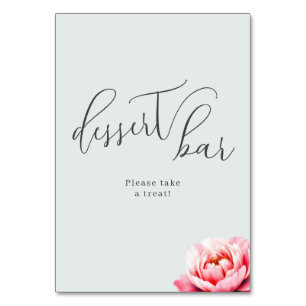Einladendes Mintgrün Minimalistisches Dessertbar-S Tischnummer