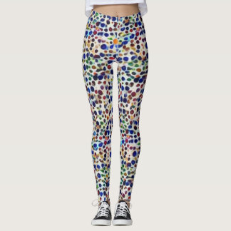 einladendes sommerfarbenlebhaftes doodle art muste leggings
