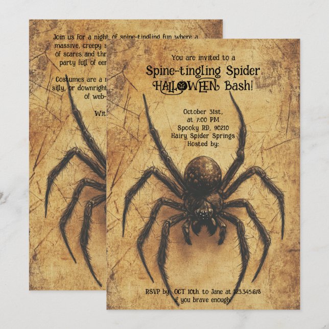 🕷️ EINLADUNG (Vorne/Hinten)