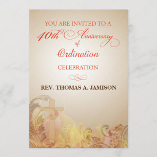 Einladung, 40. Jubiläum der Ordination Segen Einladung