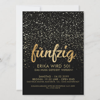 Einladung 50. Geburtstag "Party-Deko"