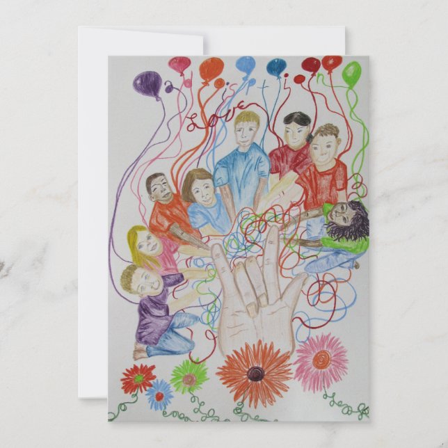 Einladung, Adoption Baby, Kinderdusche Einladung (Vorderseite)