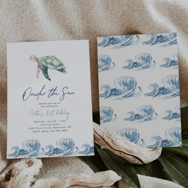 Einladung an den Geburtstag der Meeresschildkröte (Von Creator hochgeladen)