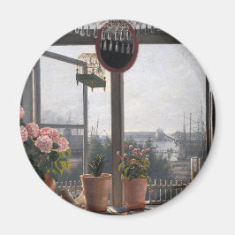 Einladung an der Küste: Open Window & Seascape Magnet