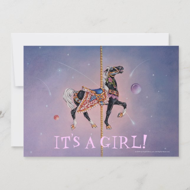 Einladung, Ankündigung - Petaluma Karussell Pferd2 (Vorderseite)