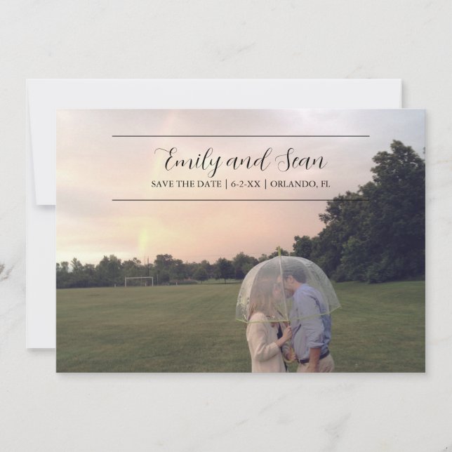 Einladung auf Hochzeitsebene Save the Date (Vorderseite)