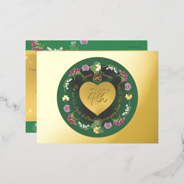 Einladung auf Postkarte (Vorderseite/Rückseite)