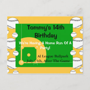 Einladung Baseball zum Geburtstag