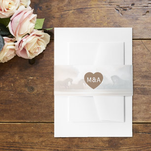 Einladung Bauchband für das Hochzeitspaar Einladungsbanderole