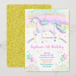 Einladung bearbeitbarer Unicorn
