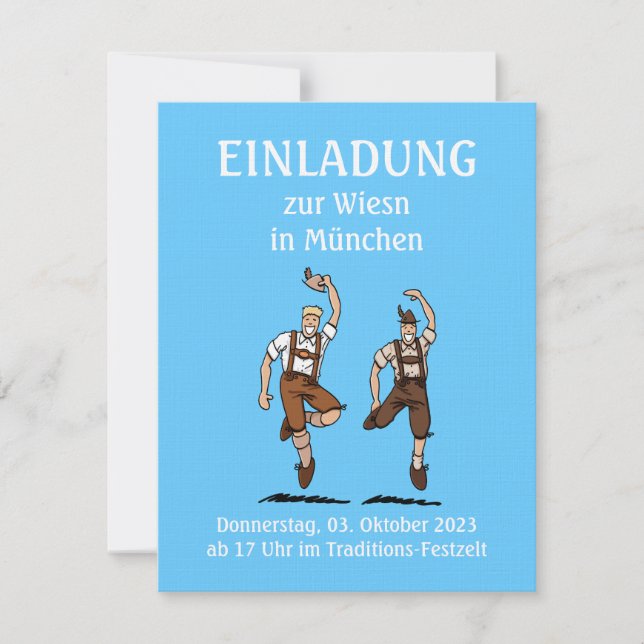 Einladung BIER FESTIVAL Lederhosen Tanz (Vorderseite)