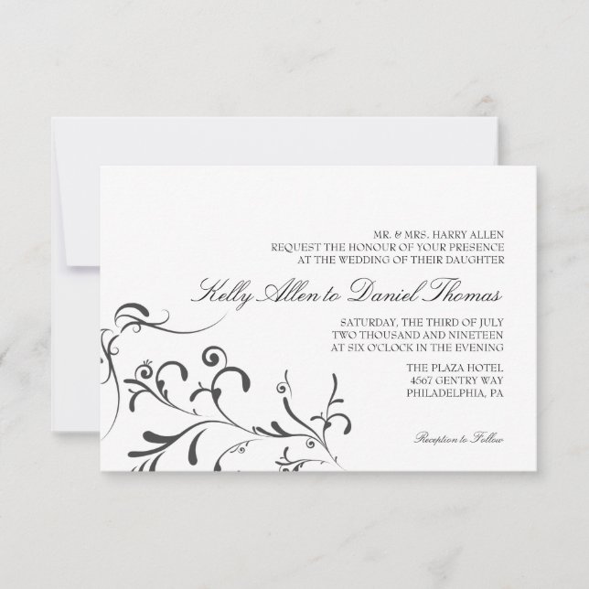 Einladung| Blütengraue|Wb Einladung (Vorderseite)