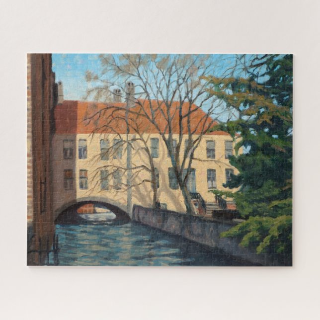 Einladung Brügge Canel beeindruckende Ölgemälde Puzzle (Horizontal)