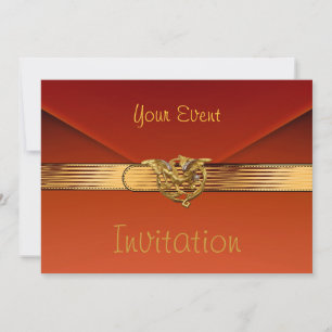 Einladung Burnt Orange Samt Juwel Gold Clutch