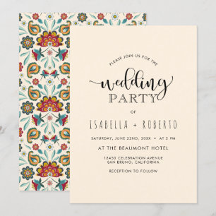 Einladung   Colorful Boho Batik Wedding