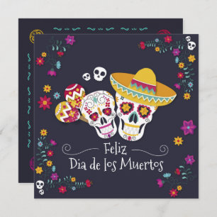 Einladung Colorful Dia de Muertos Party  